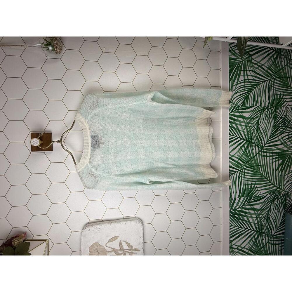 WildFox White Label Blue and Cream Checked Lightweight Pullover - Size - Small - Picture 3 of 5
